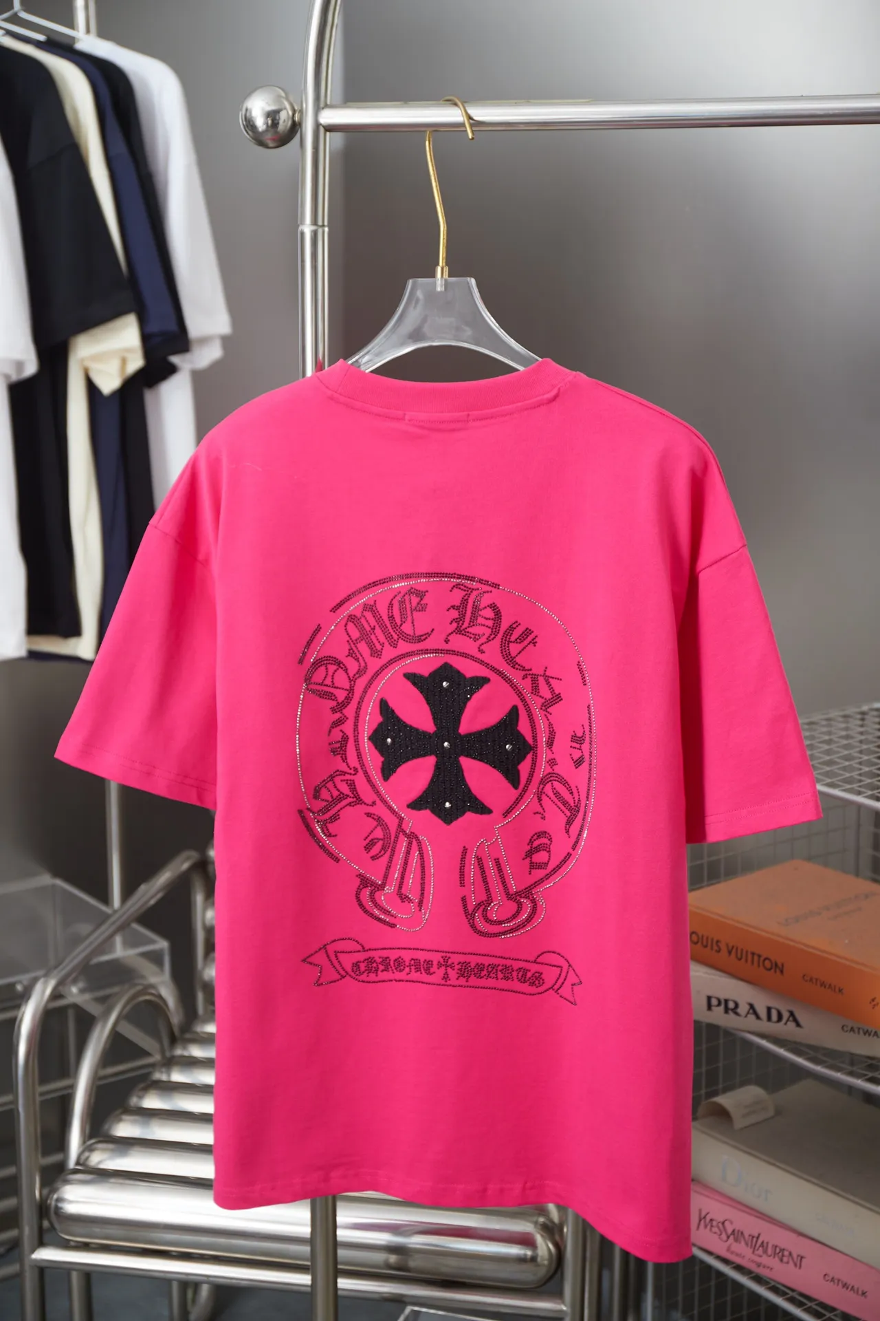 Ch*ome Hearte 26SS New Arrival logo 100% 32 1X 1 ➕ logo ：Black/White/Pink/ /Blue Size：S/M/L/XL